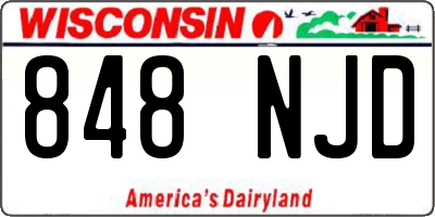 WI license plate 848NJD