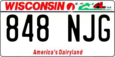 WI license plate 848NJG