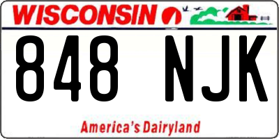 WI license plate 848NJK