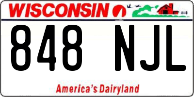 WI license plate 848NJL