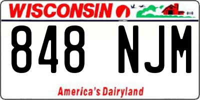 WI license plate 848NJM