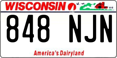 WI license plate 848NJN