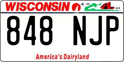 WI license plate 848NJP