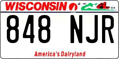 WI license plate 848NJR