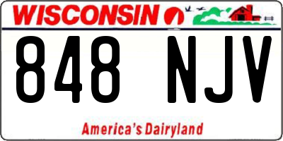 WI license plate 848NJV