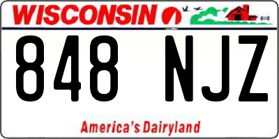 WI license plate 848NJZ