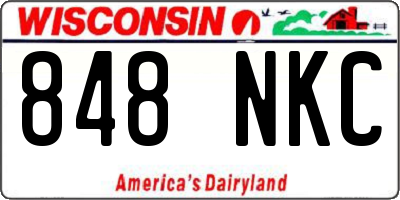 WI license plate 848NKC