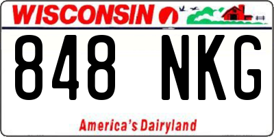 WI license plate 848NKG