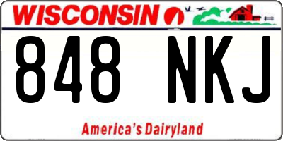 WI license plate 848NKJ