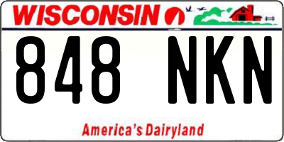 WI license plate 848NKN