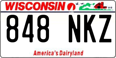 WI license plate 848NKZ