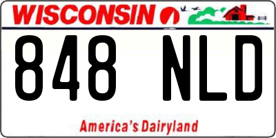 WI license plate 848NLD