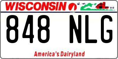 WI license plate 848NLG