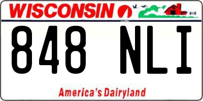 WI license plate 848NLI