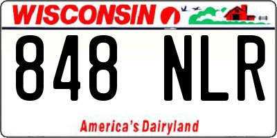 WI license plate 848NLR