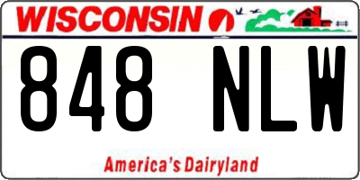 WI license plate 848NLW