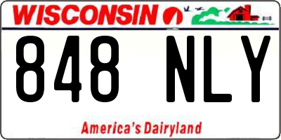 WI license plate 848NLY
