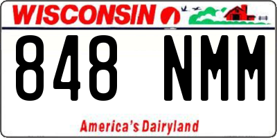 WI license plate 848NMM