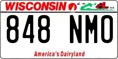 WI license plate 848NMO