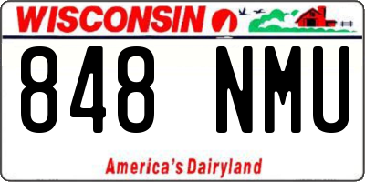 WI license plate 848NMU