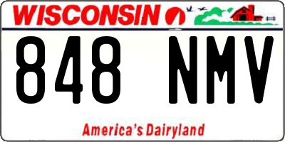 WI license plate 848NMV