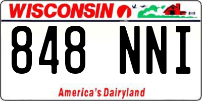 WI license plate 848NNI