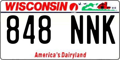 WI license plate 848NNK