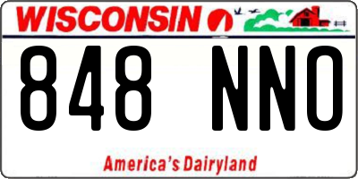 WI license plate 848NNO