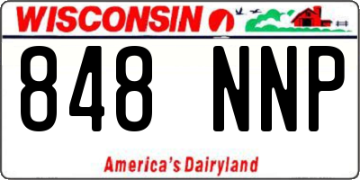 WI license plate 848NNP