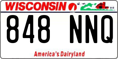WI license plate 848NNQ