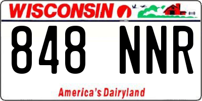 WI license plate 848NNR