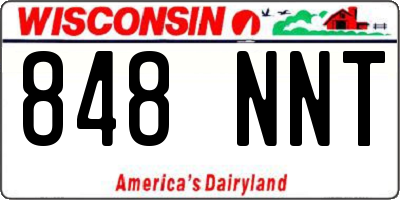 WI license plate 848NNT