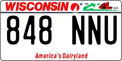 WI license plate 848NNU