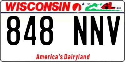 WI license plate 848NNV