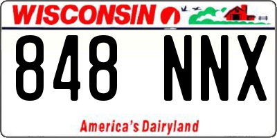 WI license plate 848NNX