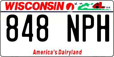 WI license plate 848NPH