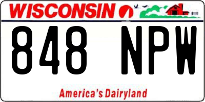 WI license plate 848NPW