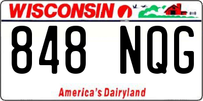 WI license plate 848NQG