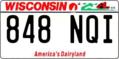 WI license plate 848NQI