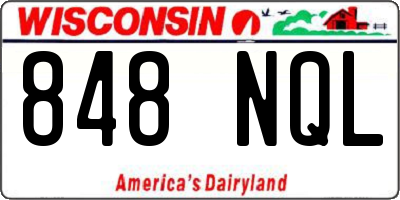 WI license plate 848NQL