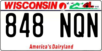 WI license plate 848NQN