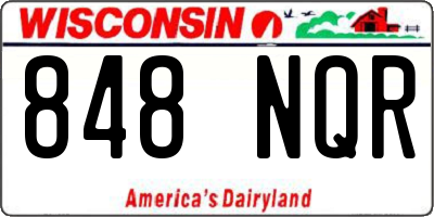 WI license plate 848NQR