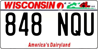 WI license plate 848NQU
