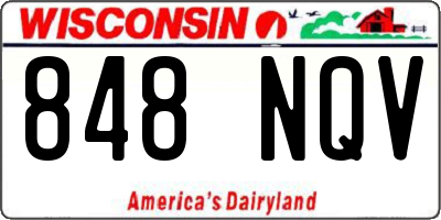 WI license plate 848NQV
