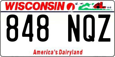 WI license plate 848NQZ