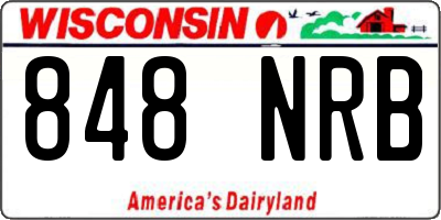 WI license plate 848NRB