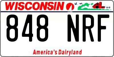 WI license plate 848NRF