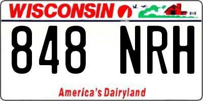 WI license plate 848NRH