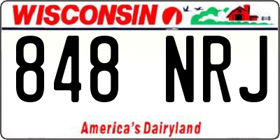 WI license plate 848NRJ