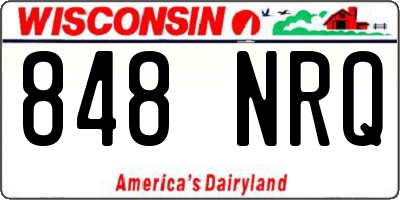 WI license plate 848NRQ
